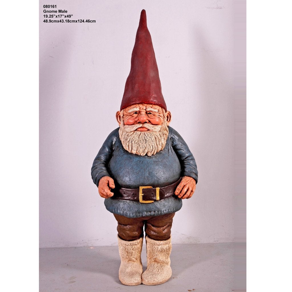 Gnome Male – Kabouter beeld Hoogte 125 cm, Ophalen, Nieuw