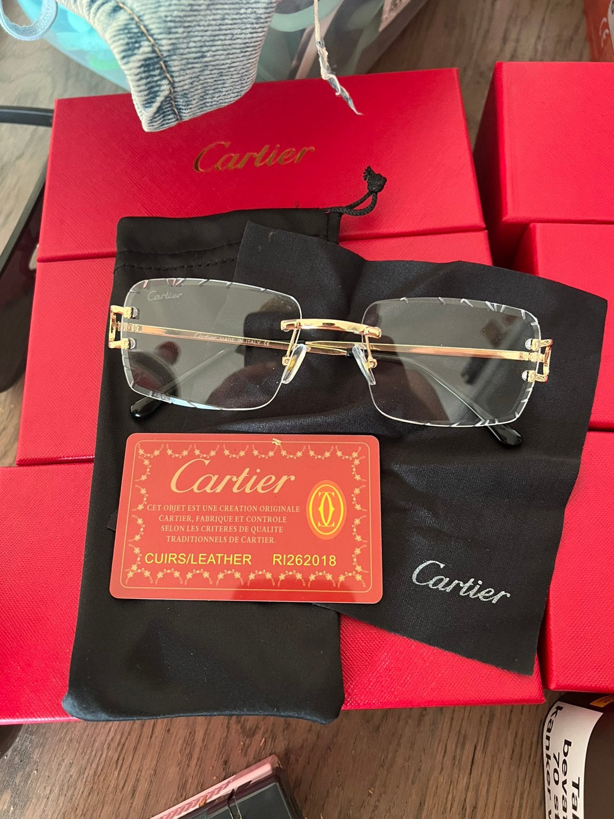 Cartier bril doorzochtige glazen NIEUW!, Ophalen of Verzenden, Zo goed als nieuw, Overige kleuren, Overige merken