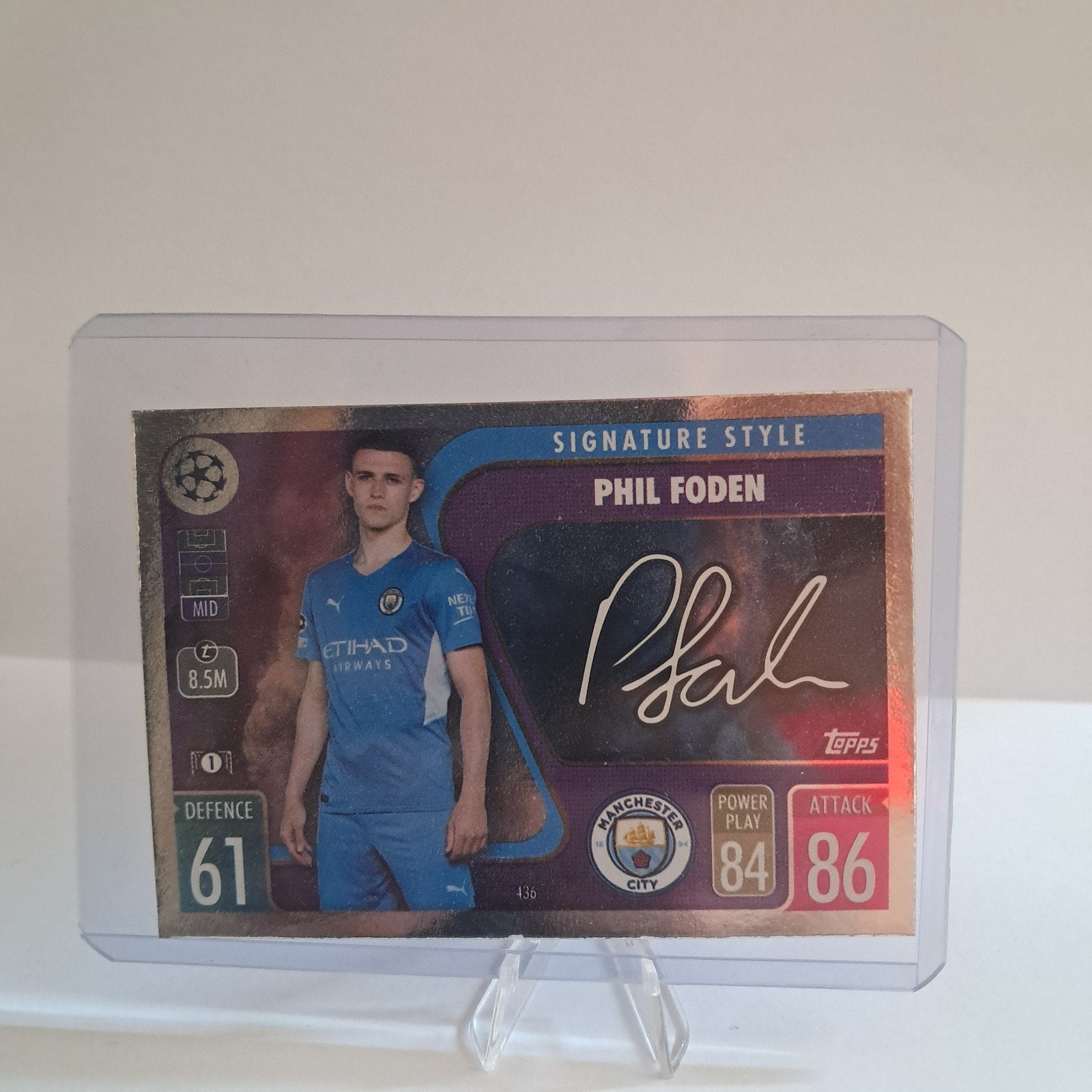topps match attax Phil foden, Hobby en Vrije tijd, Ophalen of Verzenden, Gebruikt, Plaatje