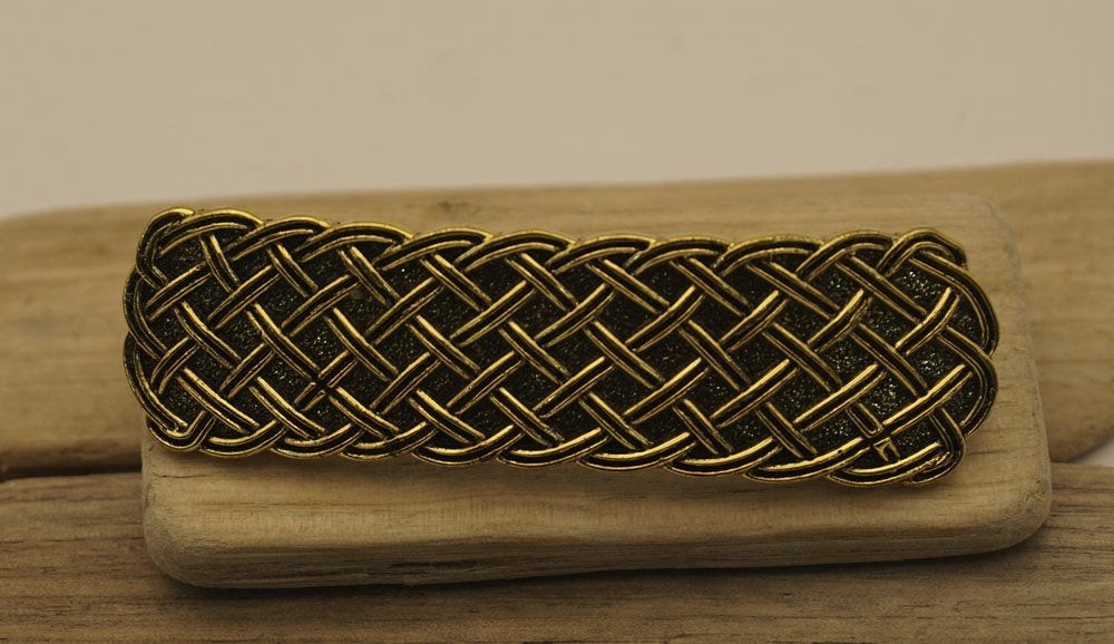 Haarclip oneindige keltische knoop koperkleurig, Verzenden, Nieuw, Haarspeld