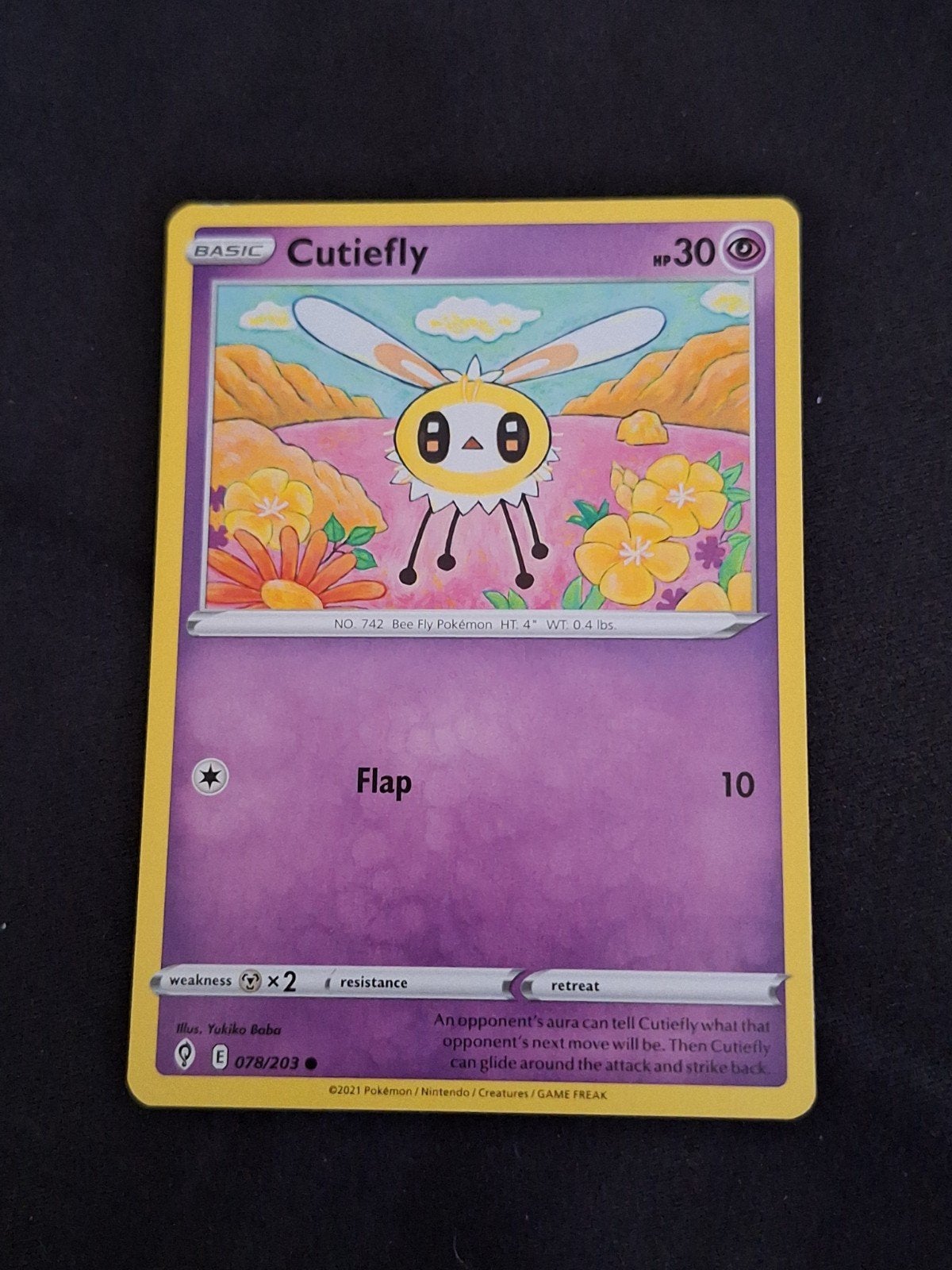 Cutiefly 078/203 Pokemon Evolving Skies, Ophalen of Verzenden, Nieuw, Losse kaart