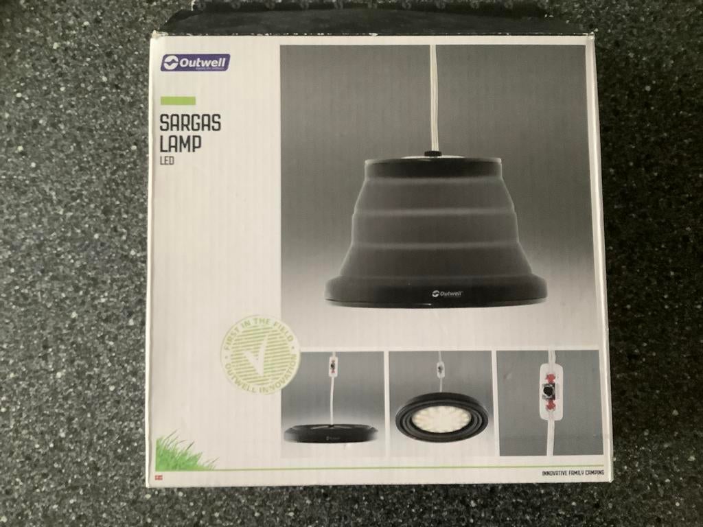Compacte opvouwbare camping hanglamp met adapter, Ophalen of Verzenden, Zo goed als nieuw
