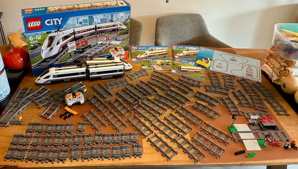 Lego City Hogesnelheidstrein 60051 + 2x7499 + 60238, Ophalen, Lego, Inclusief instructies, Complete set