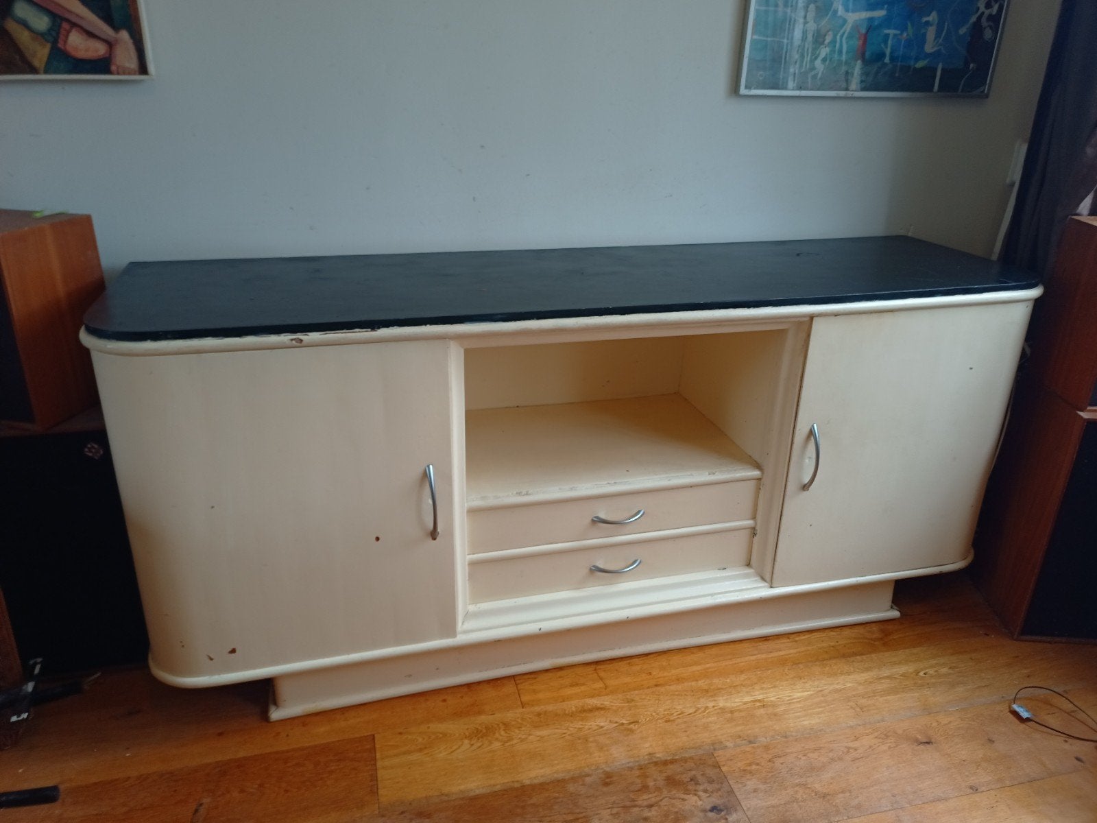 Vintage 70's dressoir, TV-kast, Ophalen, Gebruikt, 25 tot 50 cm, Minder dan 100 cm