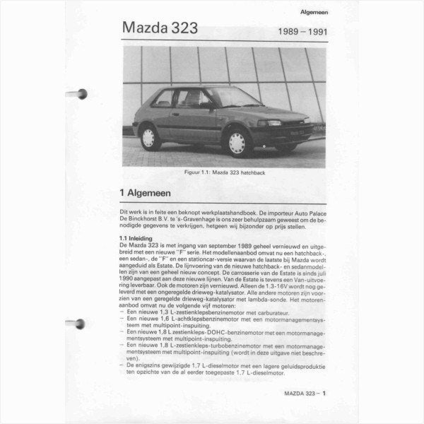 Mazda 323 Vraagbaak losbladig 1989-1991 #1 Nederlands, Ophalen of Verzenden, Gelezen, Mazda