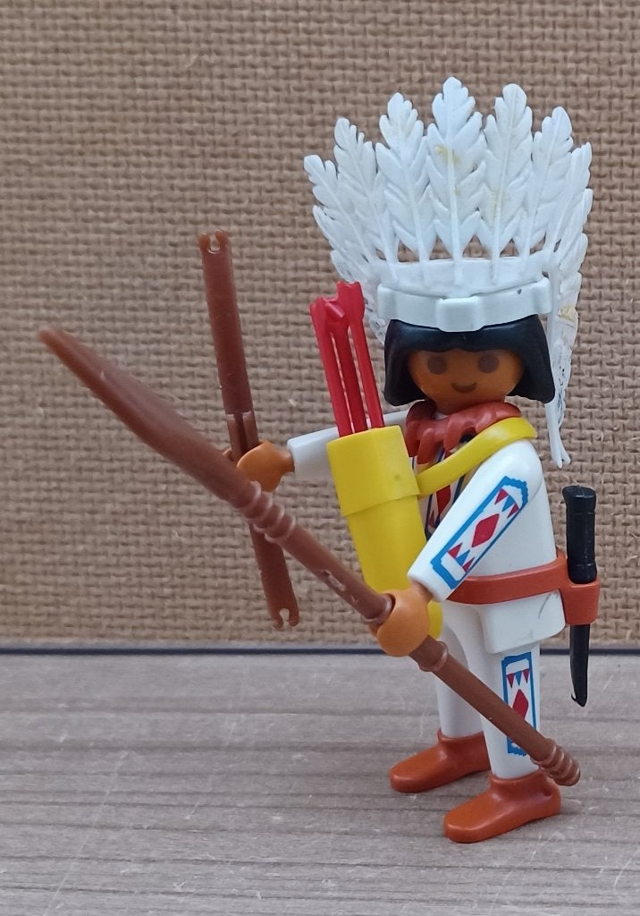 playmobil western indianenopperhoofd, Verzenden, Gebruikt, Complete set