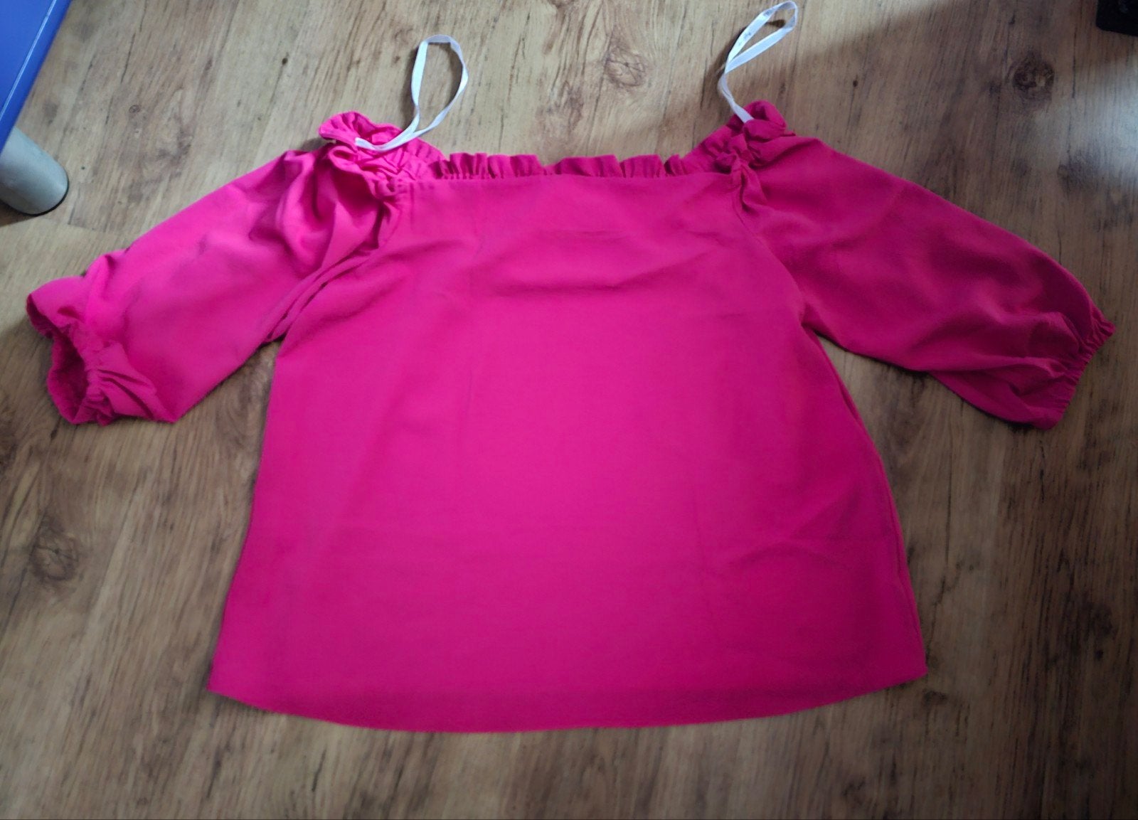 JOSEPH RIBKOFF OPRUIMING; MOOIE ROZE OFF SHOULDER TOP € 15,-, Maat 42/44 (L), Ophalen of Verzenden, Zo goed als nieuw, Korte mouw