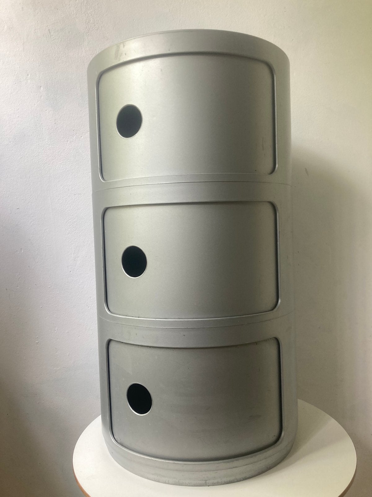 Vintage Design Kartell Componibili 3 Castelli 1967 Grijs ABS, Ophalen, Grijs, Gemerkt, 58 cm