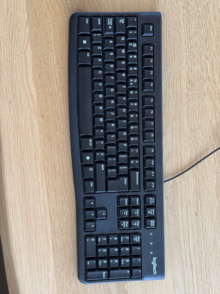 Logitech K120 Toetsenbord | QWERTY | USB | Bedraad, Gebruikt, Logitech G, Ophalen of Verzenden, Ergonomisch