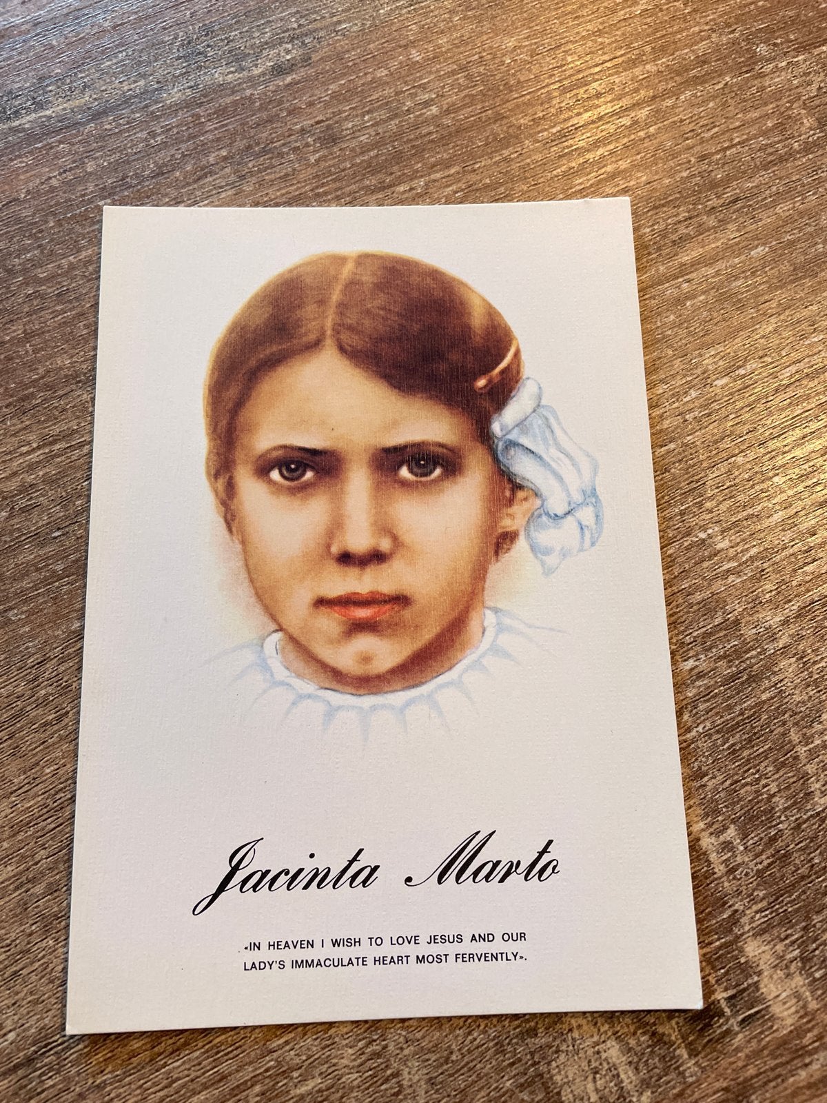 Jacinta Marto Ansichtkaart - Fatima, Portugal, Verzamelen, Ophalen of Verzenden, Voor 1920, Ongelopen, Overig Europa