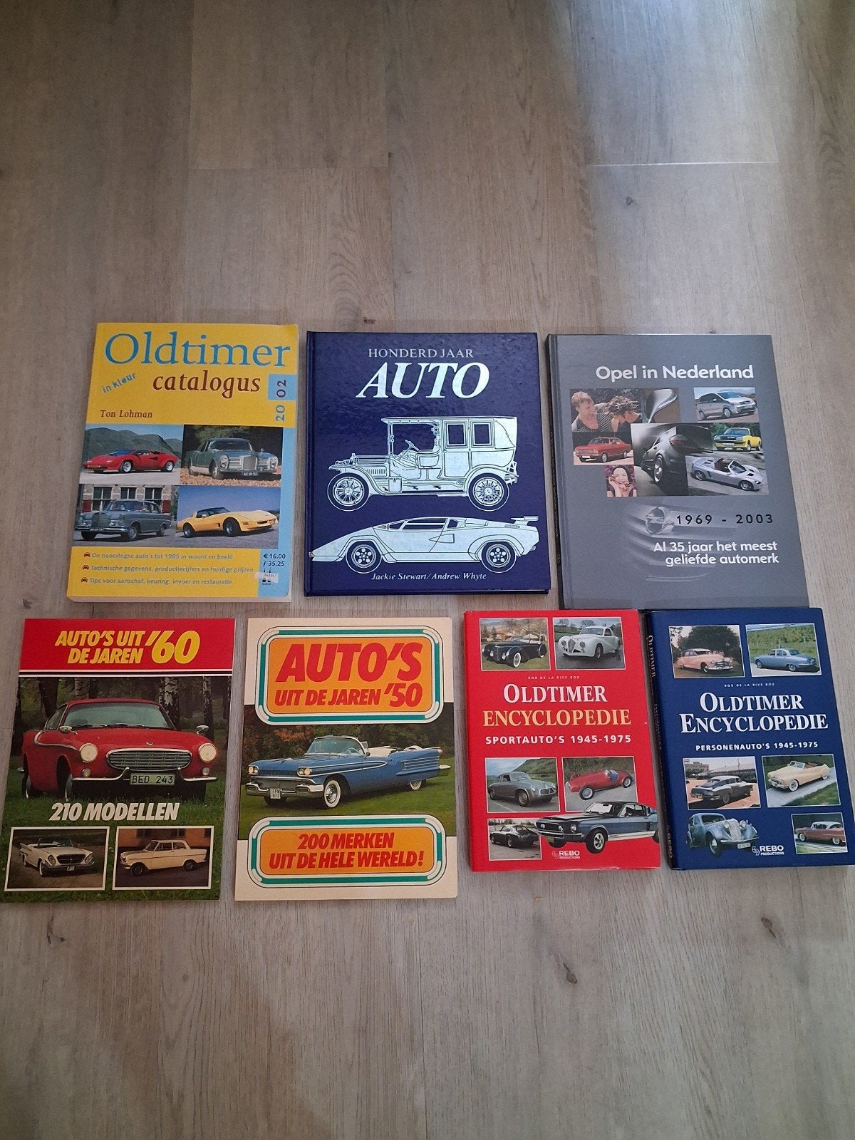 Collectie Oldtimer Boeken: Encyclopedieën, Catalogus, Auto's, Boeken, Ophalen of Verzenden, Gelezen, Algemeen, Rob de la Rive Box, Ton Lohman, Jackie Stewart, Andrew Whyte