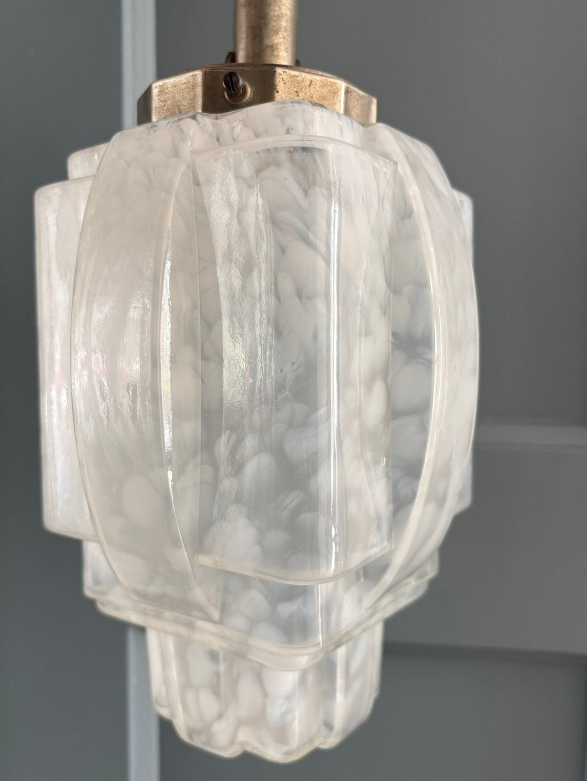 Antieke skyscraper, clichy hanglamp, Franse lamp, vintage, Ophalen of Verzenden