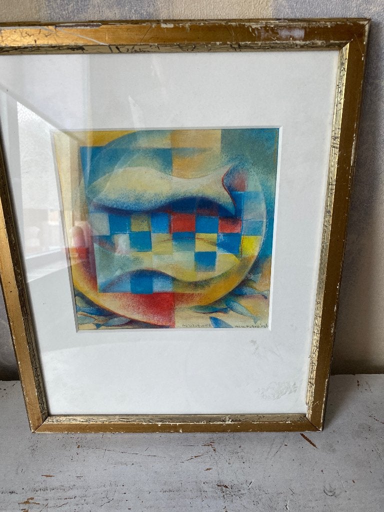 Schilderij Marianne Aulman, Ophalen, Maritiem / water, Abstract, Gesigneerd