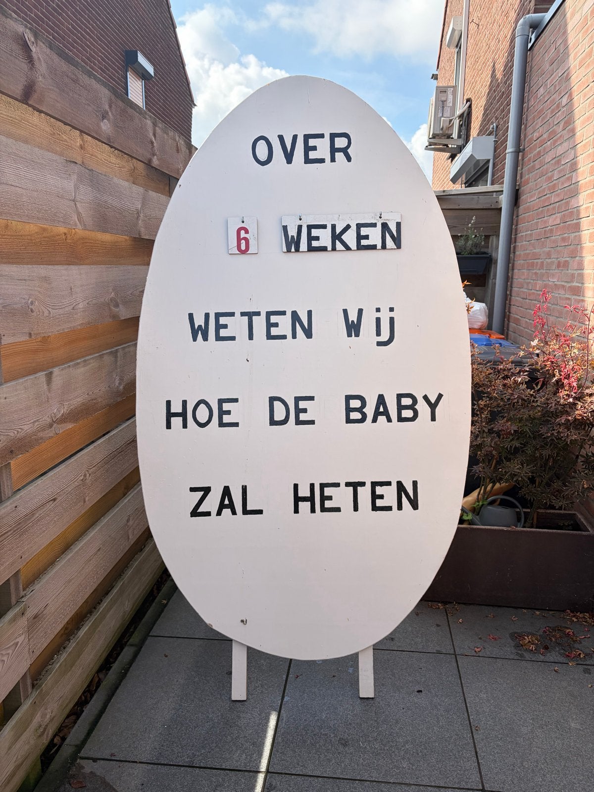 Geboorte ei - Aankondiging baby - Over hoeveel weken, Kinderen en Baby's, Ophalen, Gebruikt, Geboortebord