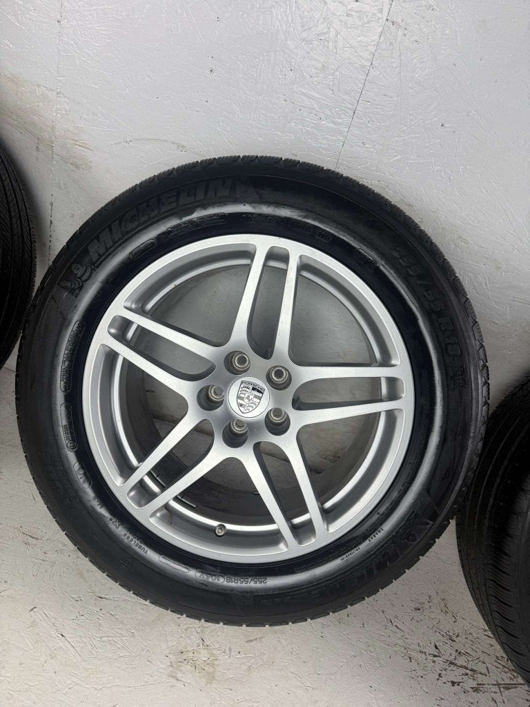 Originele Porsche Macan velgen 18" 5x112 zomer breedset Golf, Niet ingevuld, 18 inch, Gebruikt, 255 mm
