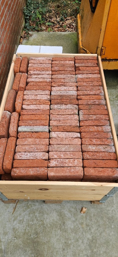 Waalformaat getrommeld gebakken rood genuanceerd 6 m2 Nieuw, Ophalen of Verzenden, Nieuw, Bakstenen