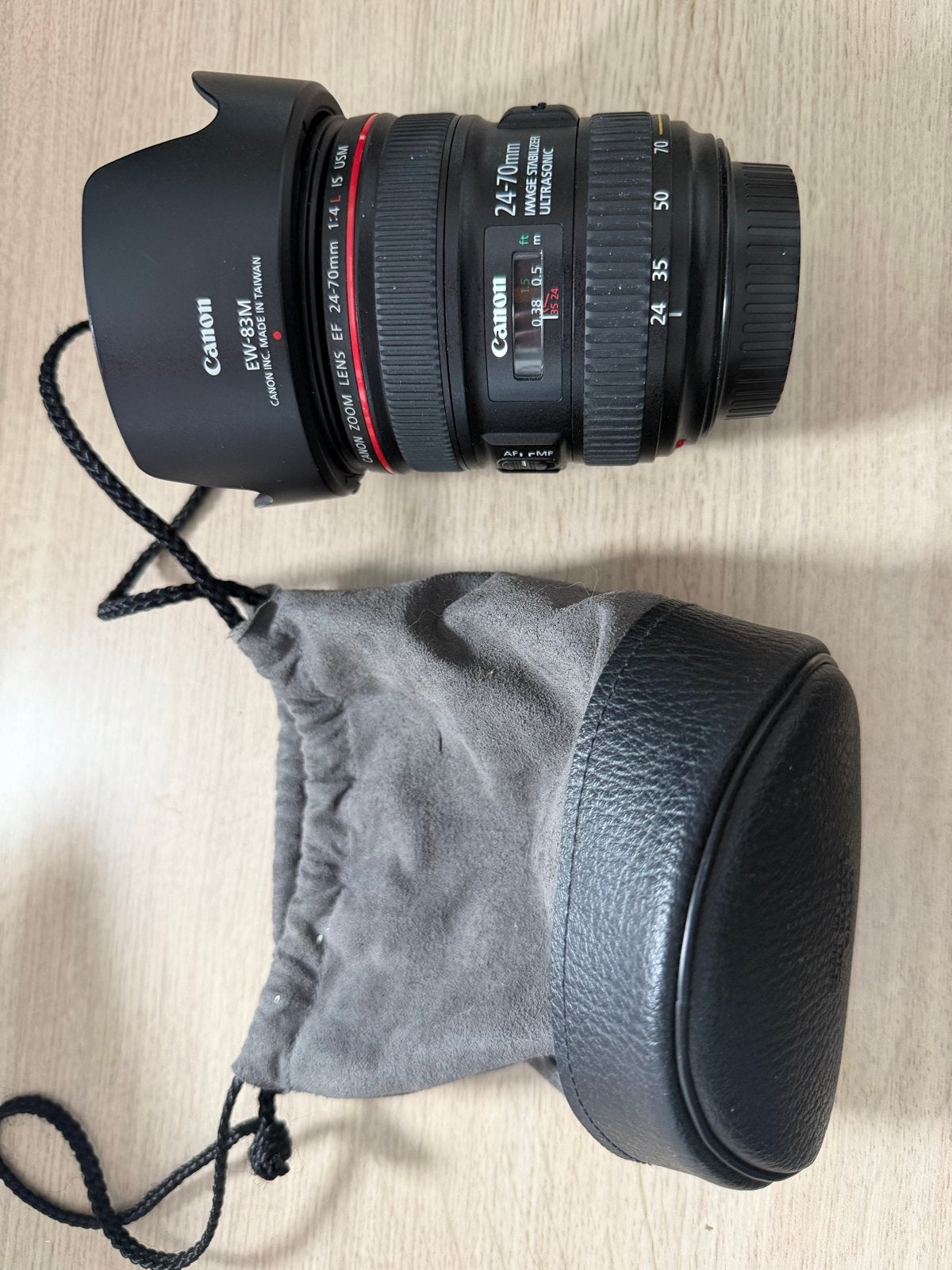 Canon EF 24-70mm f/4 L IS USM lens met UV filter, Audio, Tv en Foto, Fotografie | Lenzen en Objectieven, Ophalen, Canon, Autofocus