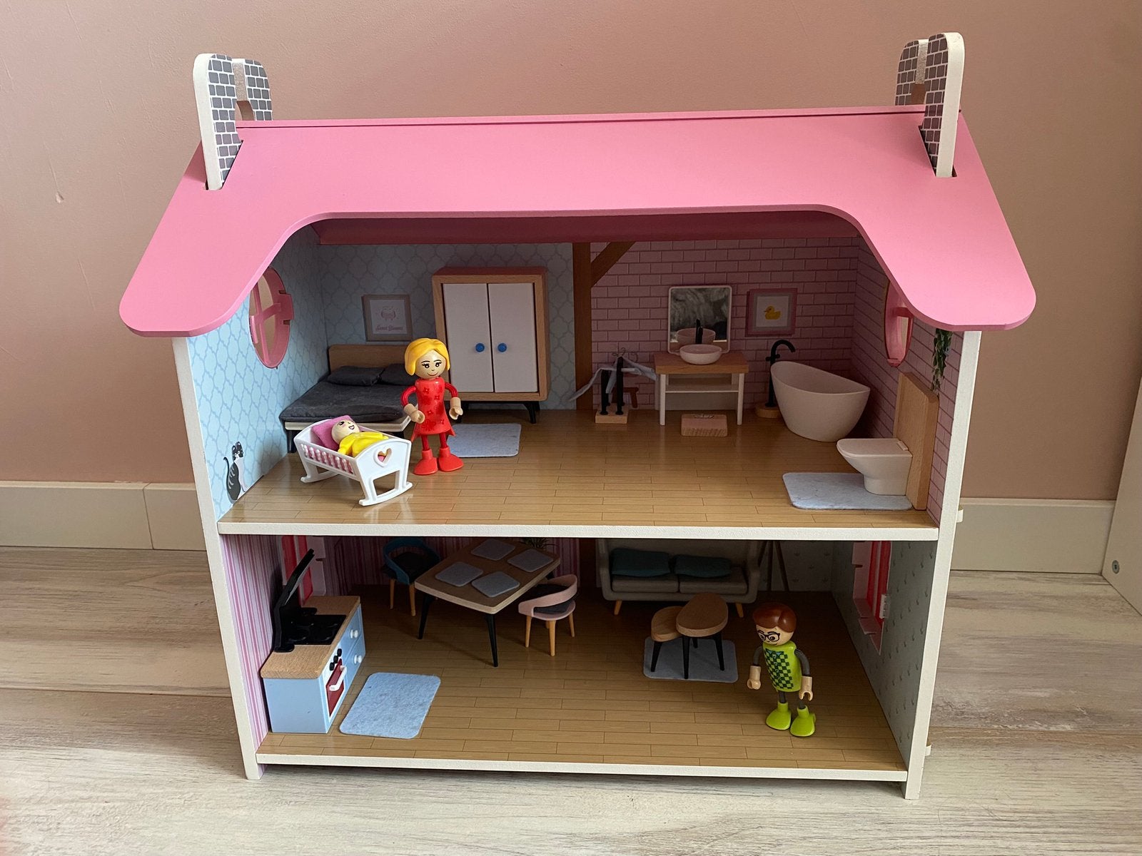 Poppenhuis • zo goed als nieuw incl. doos, Ophalen of Verzenden, Zo goed als nieuw, Poppenhuis