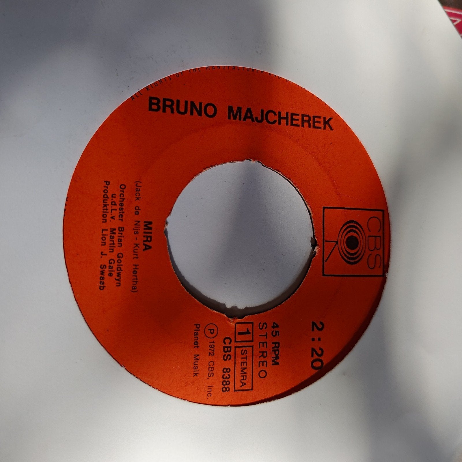 Bruno Majcherek - Mira (45 RPM Single, 1972), Cd's en Dvd's, Ophalen of Verzenden, Gebruikt, 7 inch