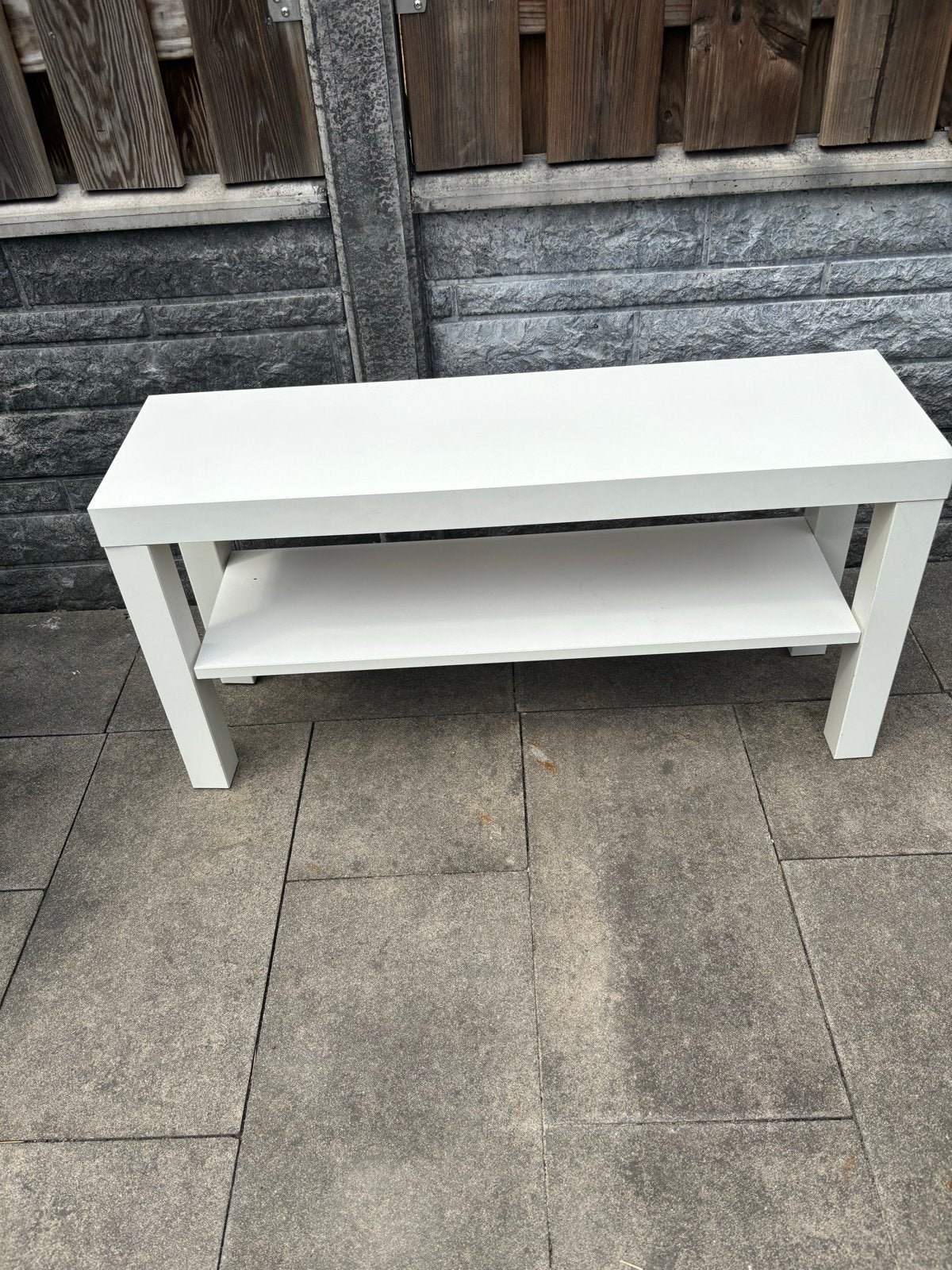 Wit bijzettafeltje / schoenenrek / tv meubel, Ophalen, Gebruikt, 50 tot 100 cm, Minder dan 100 cm