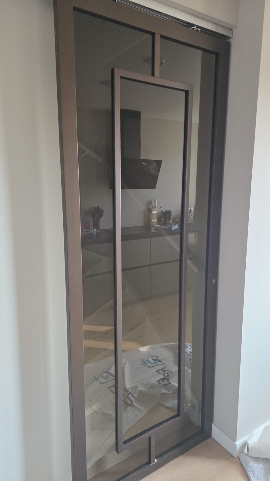 Svedex NDB908 brons schuifdeur met brons glas 93x231,5 cm, Ophalen, 80 tot 100 cm, 215 cm of meer, Binnendeur