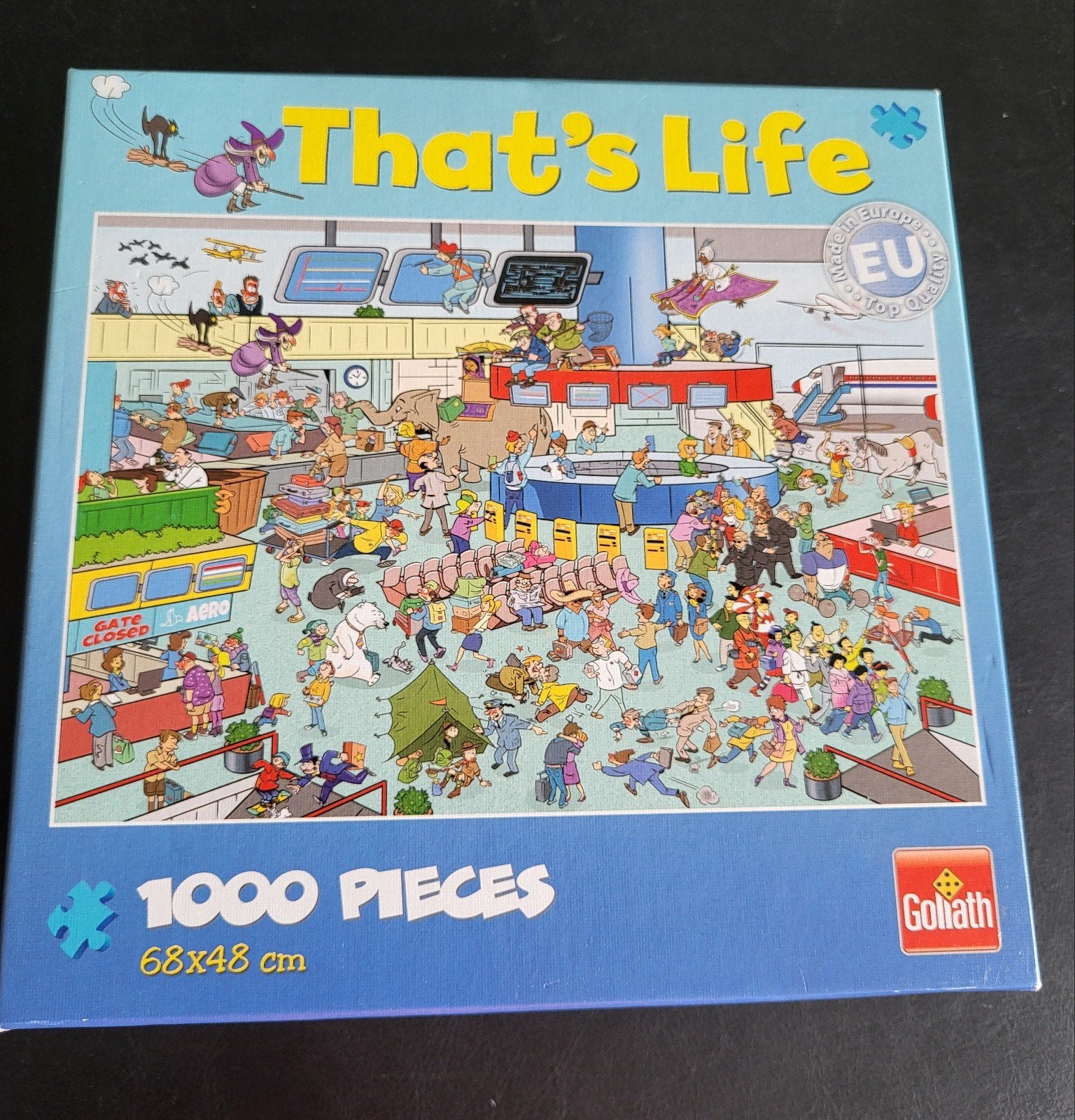 That's life puzzel  vliegveld luchthaven 1000 stukjes, Ophalen of Verzenden, 500 t/m 1500 stukjes, Zo goed als nieuw, Legpuzzel