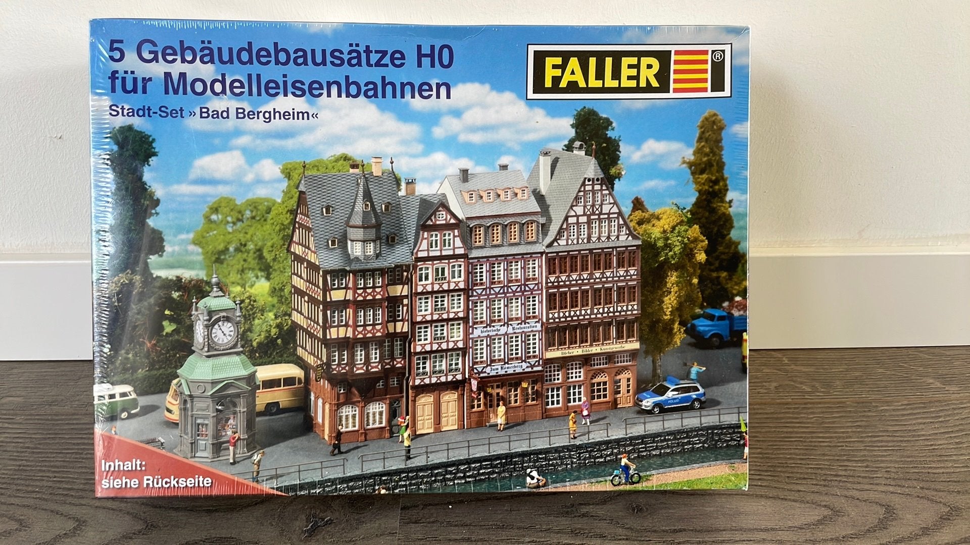 Faller H0 bouwdoos Stadt set Bad Bergheim 5 delig nieuw!, Overige merken, Gelijkstroom of Wisselstroom, Brug, Tunnel of Gebouw