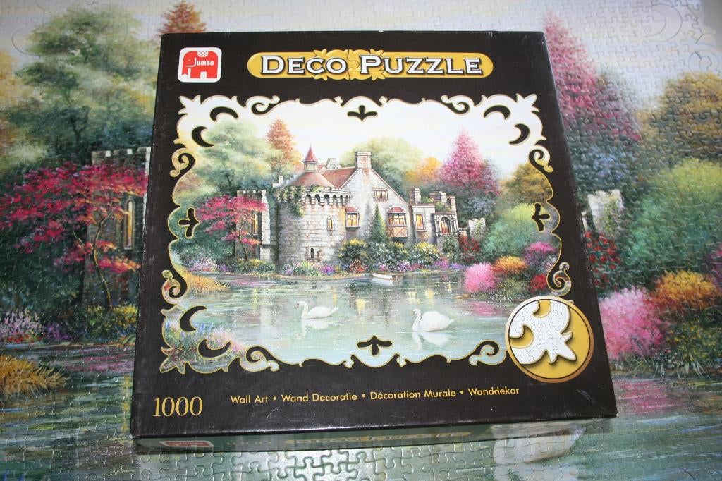 Legpuzzel Deco Hidden lake chateau - 1000 st., Ophalen of Verzenden, 500 t/m 1500 stukjes, Zo goed als nieuw