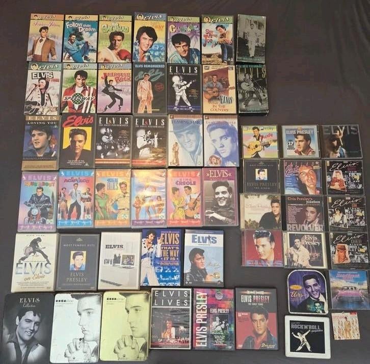 MEGA Elvis verzameling VHS DVD CD The Definitive collection, Ophalen of Verzenden, Zo goed als nieuw, Cd of Plaat
