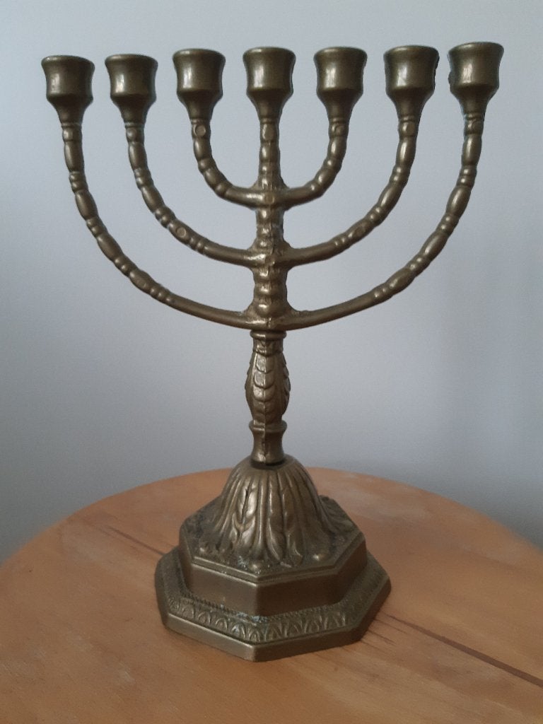 Joodse kandelaar, menora, Ophalen of Verzenden, Koper of Brons