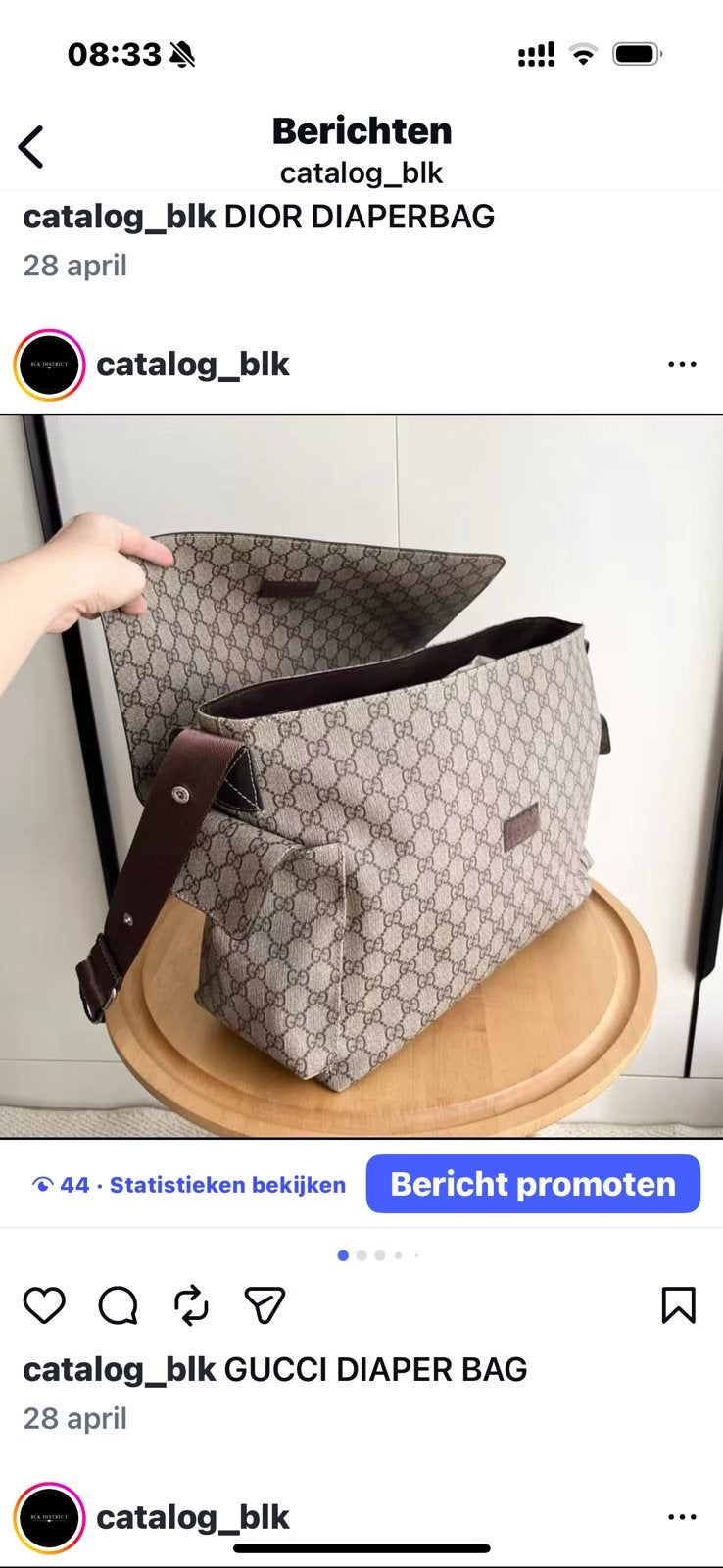 Dior x gucci x fendi x prada LUIERTASSEN, Ophalen of Verzenden, Zo goed als nieuw