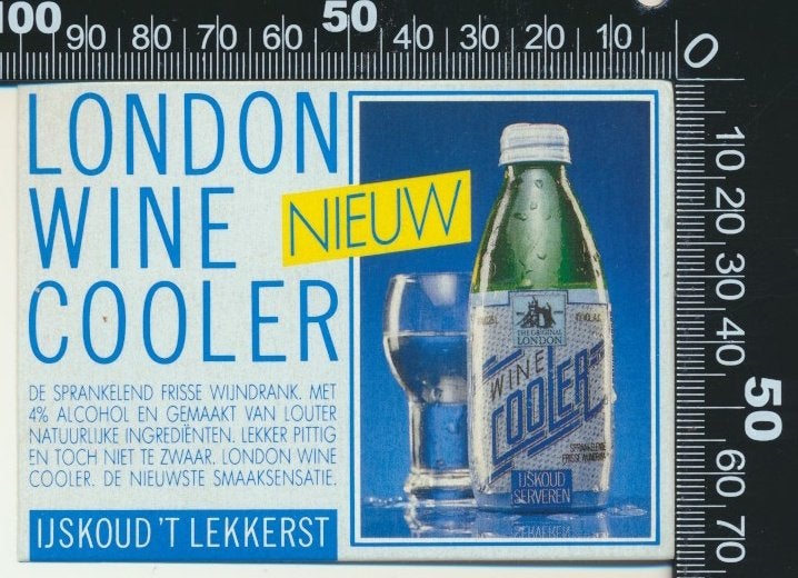 Sticker: London Wine Cooler, Verzenden, Zo goed als nieuw, Bedrijf of Vereniging