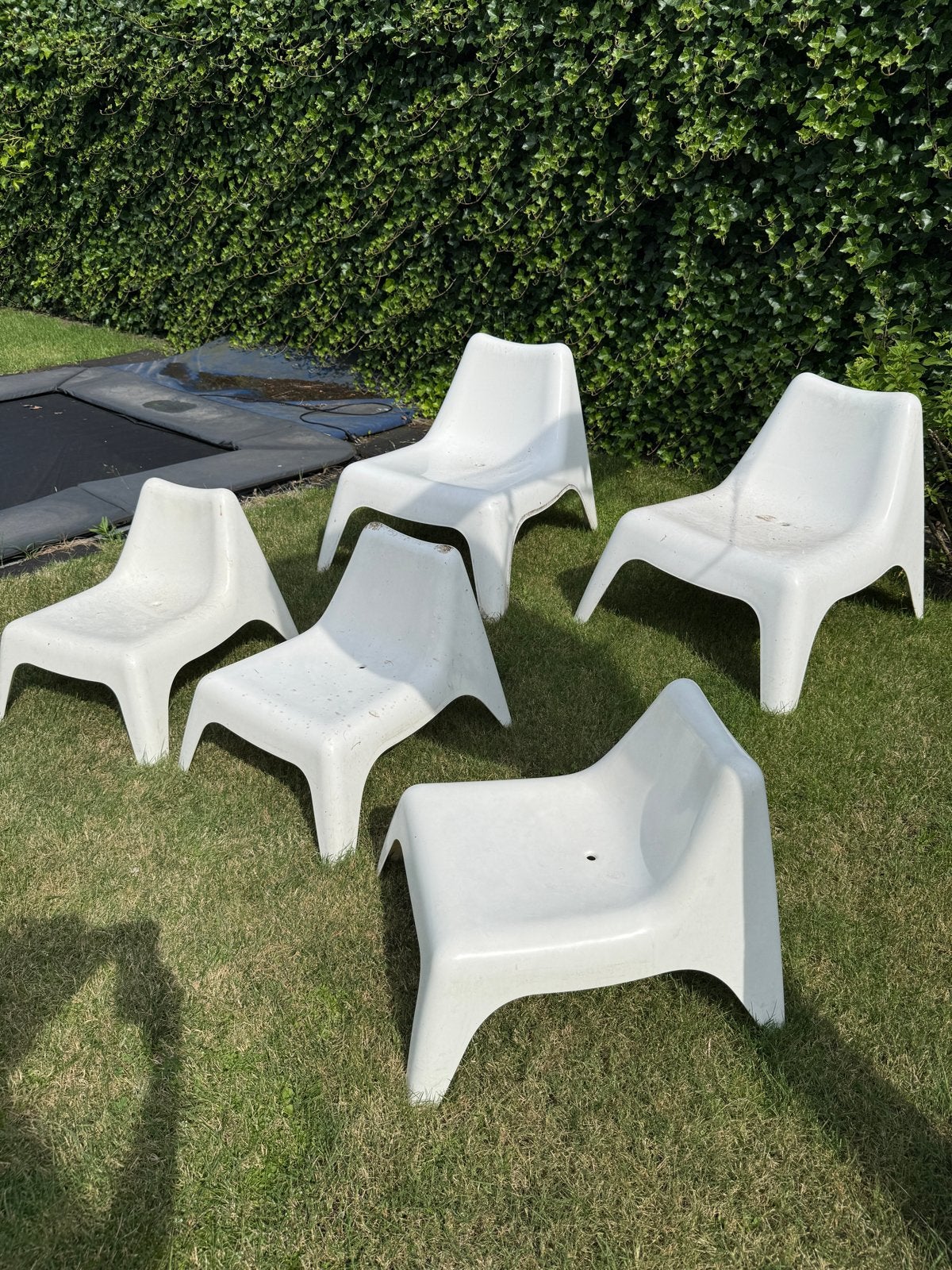 Ikea lounge stoelen. 2 volwassenen en 3 kinder maten, Ophalen, Gebruikt, Kunststof