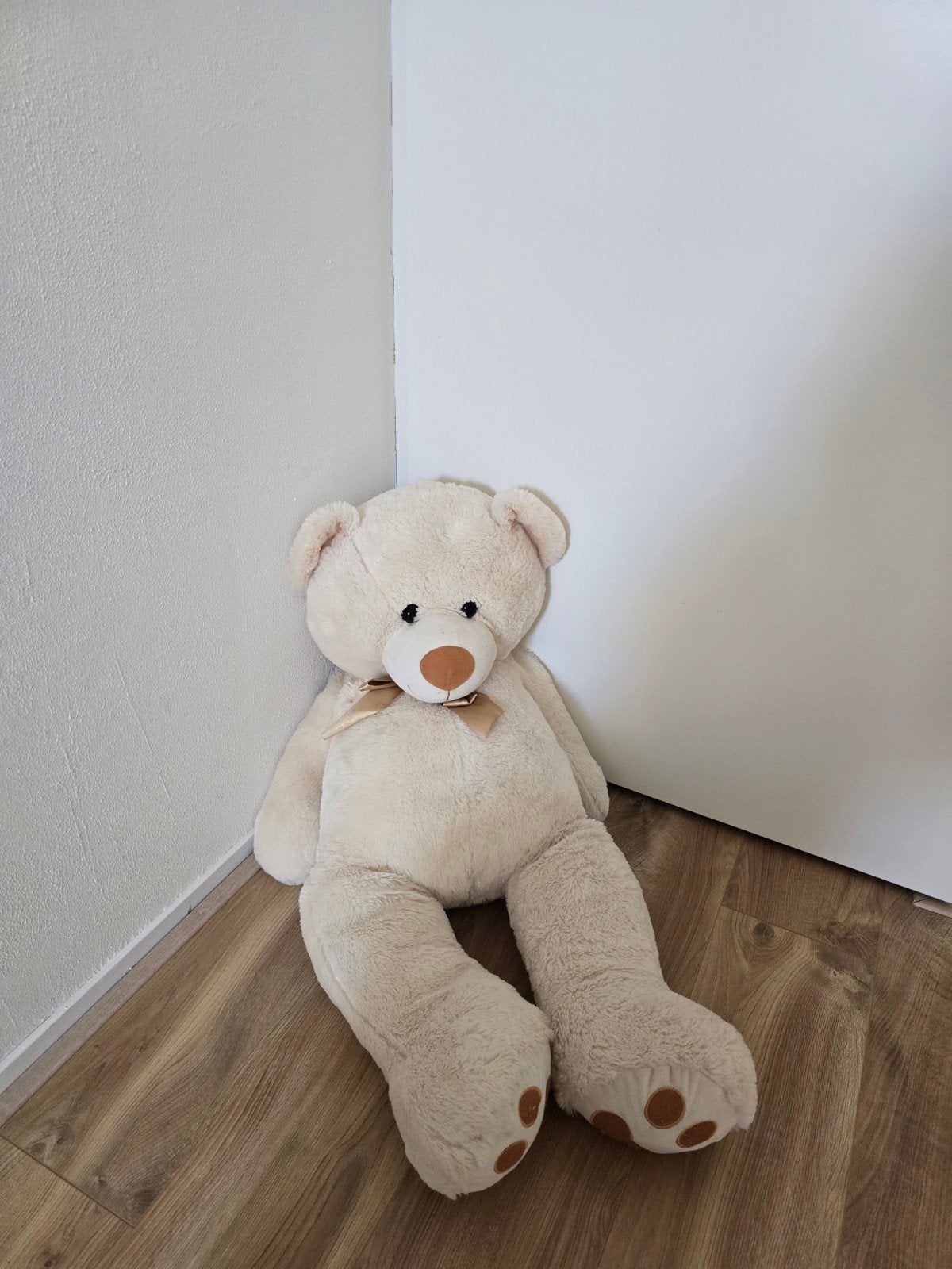 Grote knuffelbeer - Zo goed als nieuw, Beer, Ophalen of Verzenden, Zo goed als nieuw, Beige