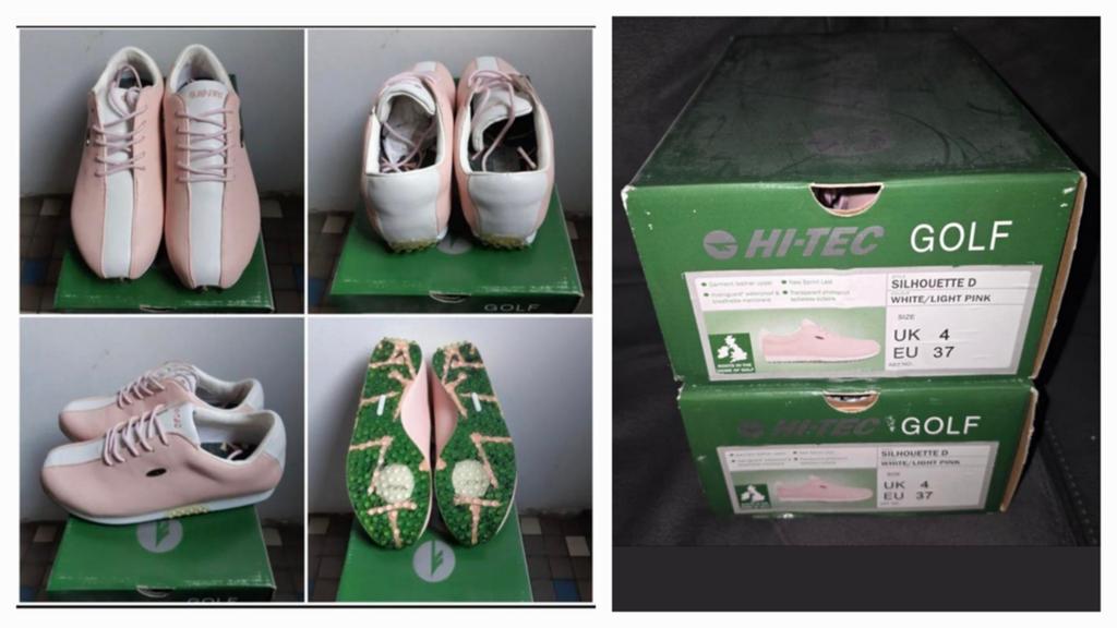 Nieuwe Hi-Tec Golf schoenen dames, Silhouette D, wit/lichtro, Ophalen of Verzenden, Nieuw, Schoenen