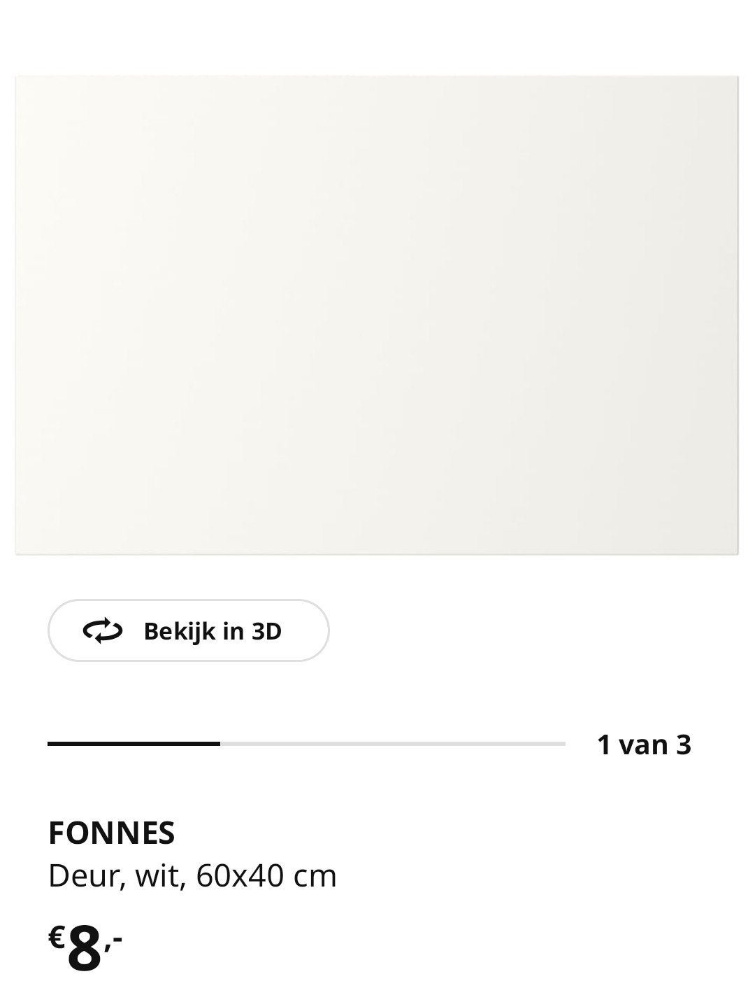 IKEA Fonnes Deur 60x40 cm - 3 st, prijs per 1st., Ophalen, Gebruikt