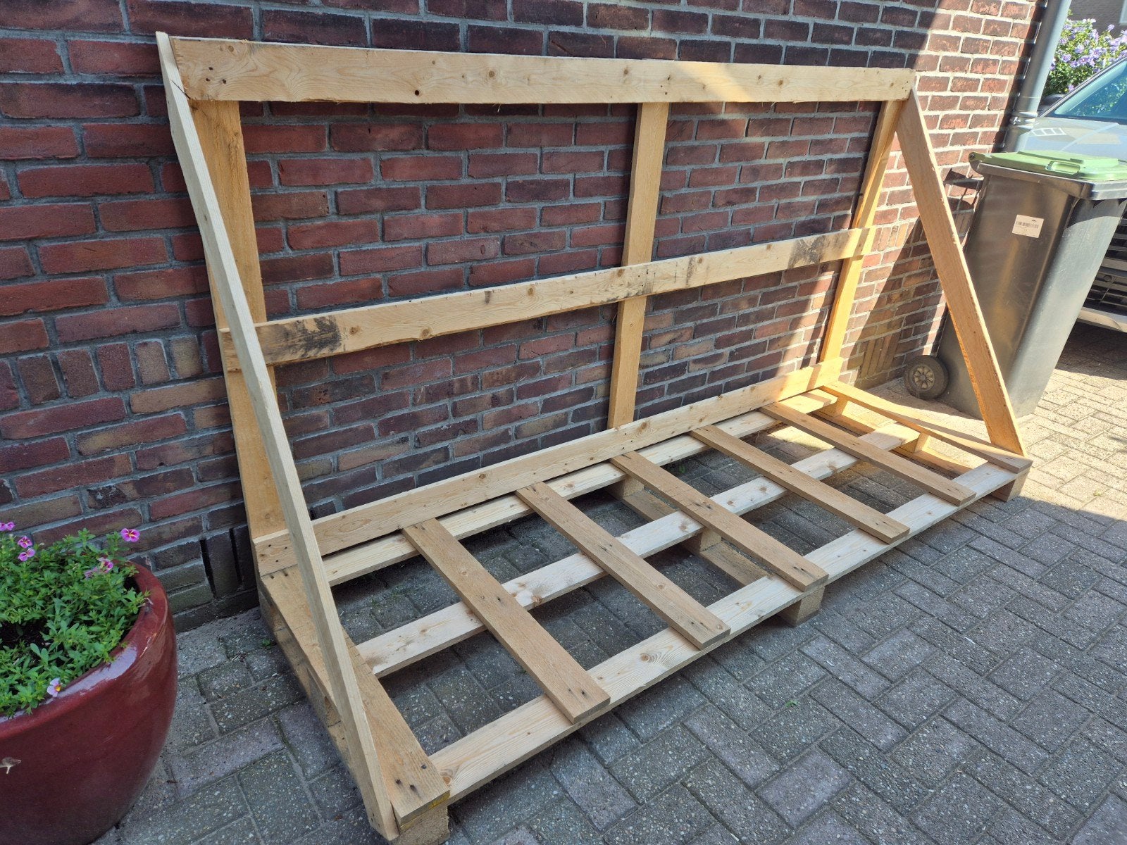 Grote pallet, Minder dan 3 m³, Ophalen, Overige houtsoorten, Blokken