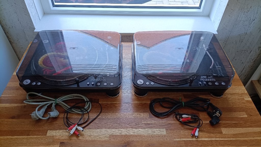 Top set 2x Omnitronic DD-5520L draitafel, nieuw staat, Ophalen, Zo goed als nieuw, Draaitafel, Overige merken
