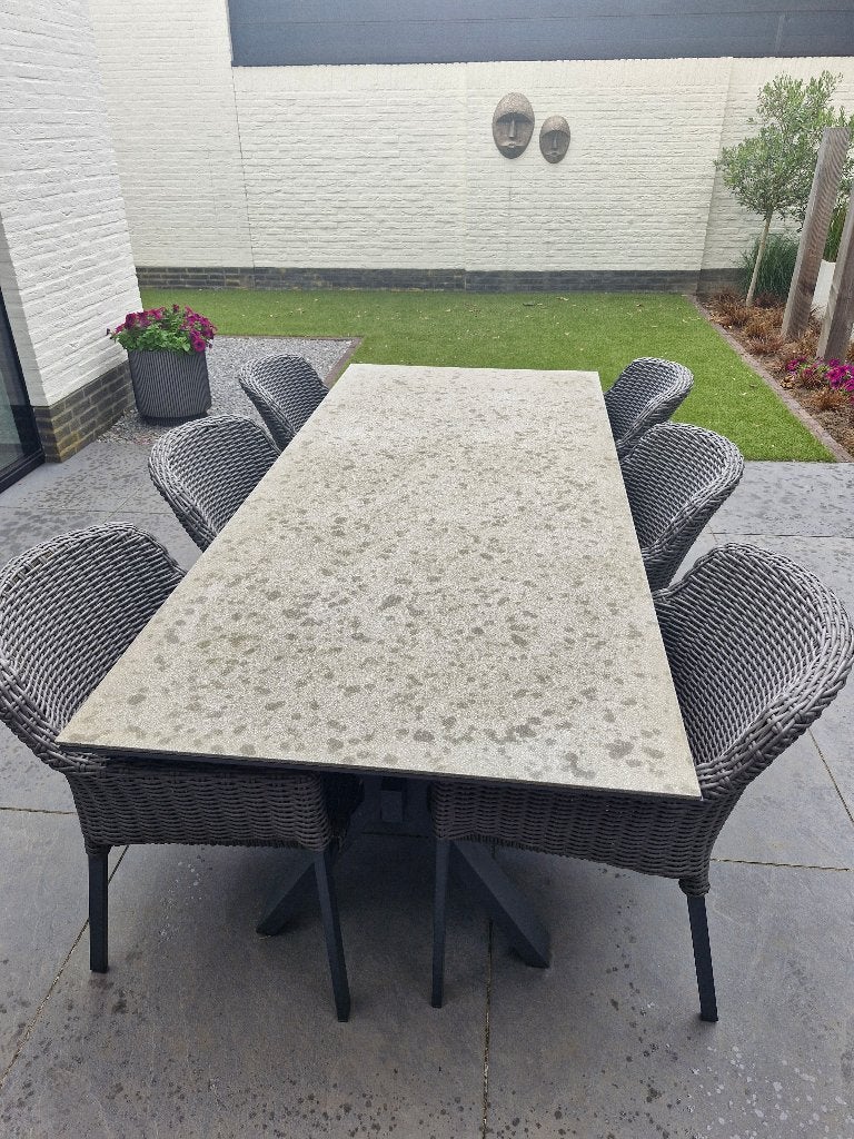 Tuintafel, Ophalen, Gebruikt, Rechthoekig, Aluminium