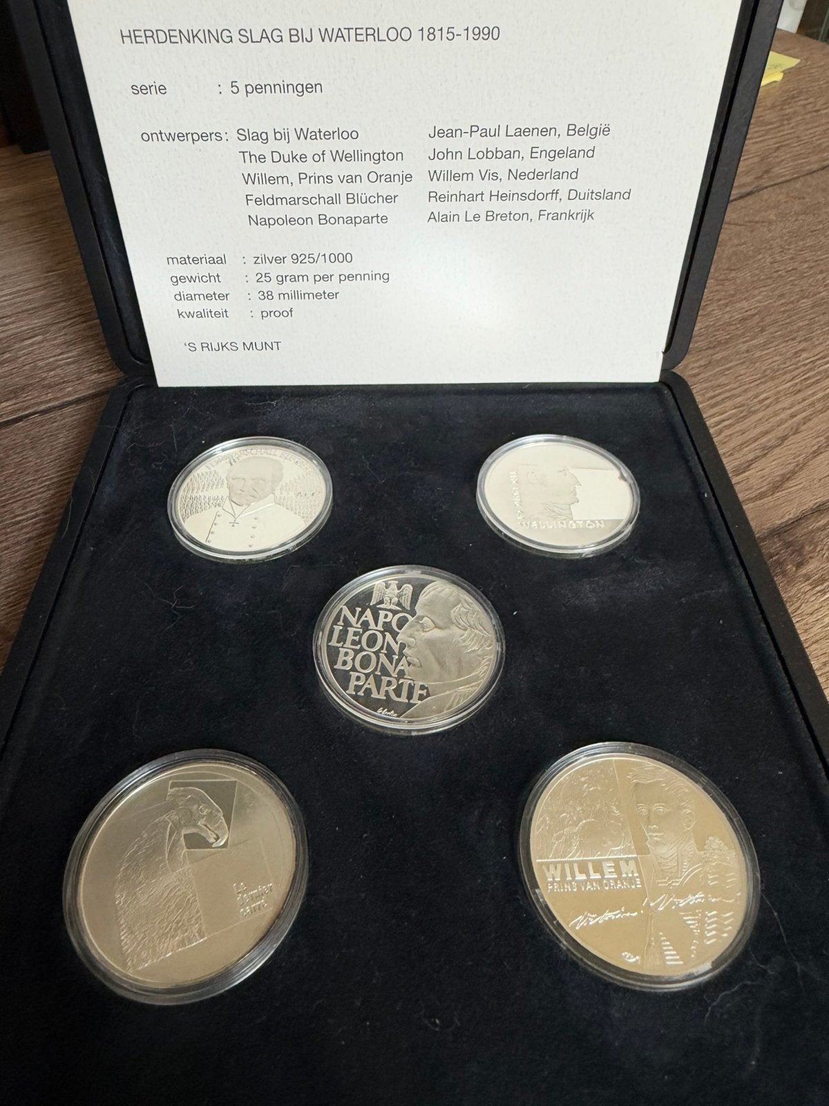 Set slag bij waterloo zilver., Vóór koninkrijk, Setje, Zilver, Euro's