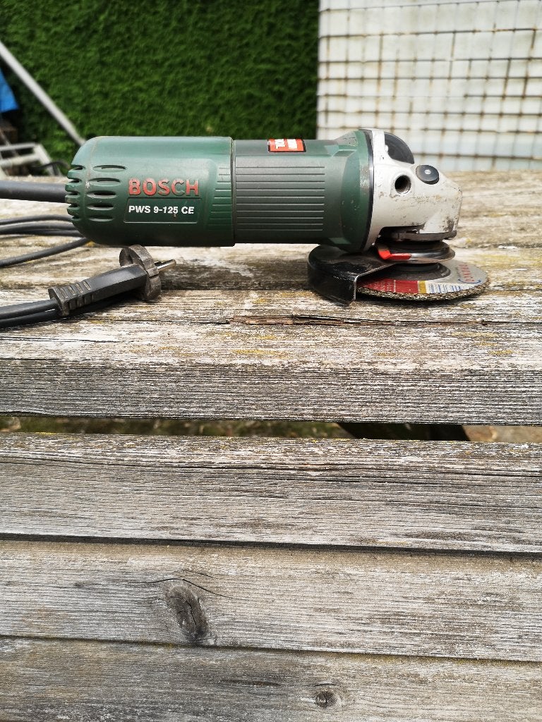 Haakse slijper - Bosch PWS 9-125 CE, Ophalen of Verzenden, Zo goed als nieuw, 700 tot 1000 watt, Haakse handslijpmachine