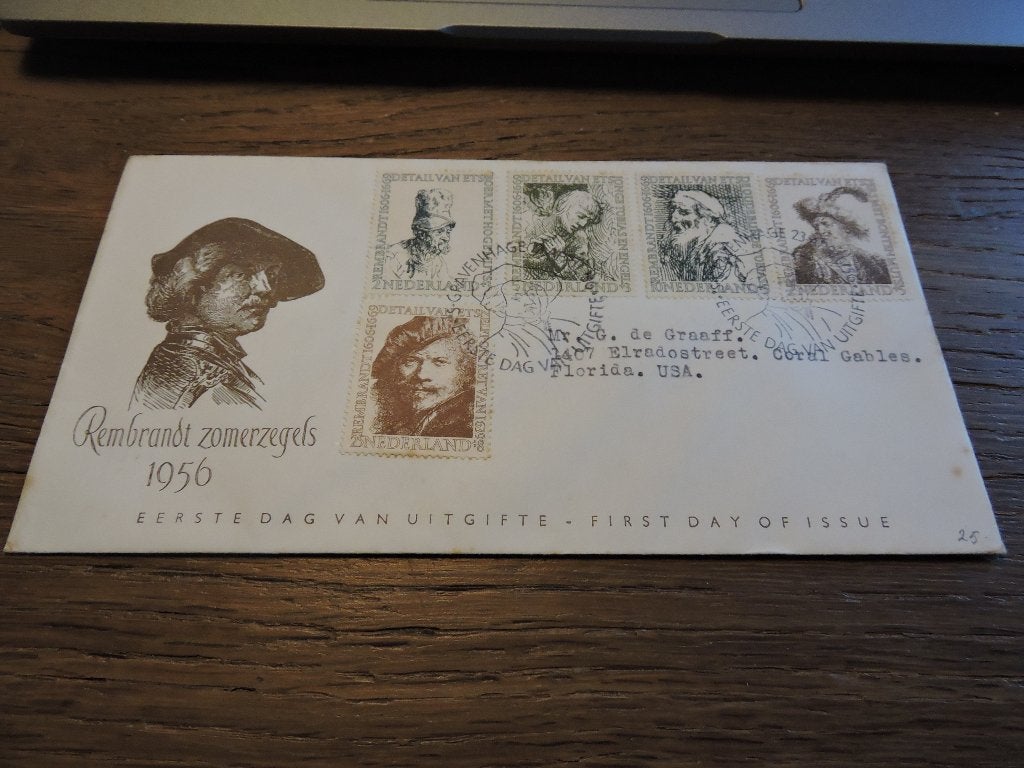fdc nederland  E  25, Ophalen of Verzenden, Beschreven, Nederland