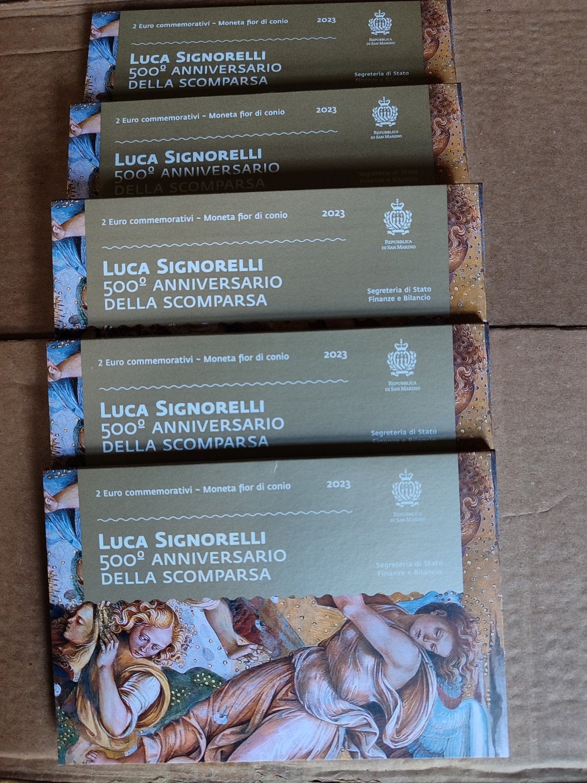 5 x 2 euro San Marino 2023 BU Luca Signorelli, Ophalen of Verzenden, San Marino, 2 euro, Setje