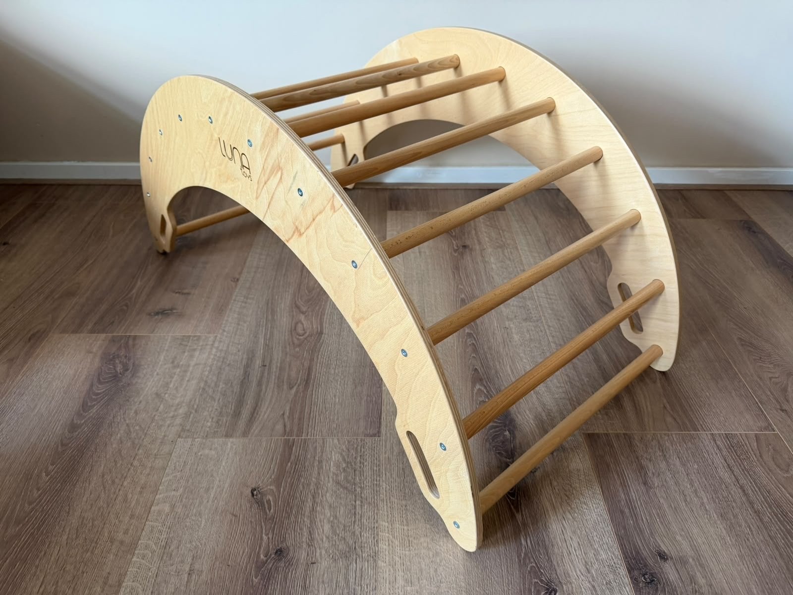 Luna Toys Klimrek/Schommelboog met Kussen, Ophalen, Zo goed als nieuw, Klimwand
