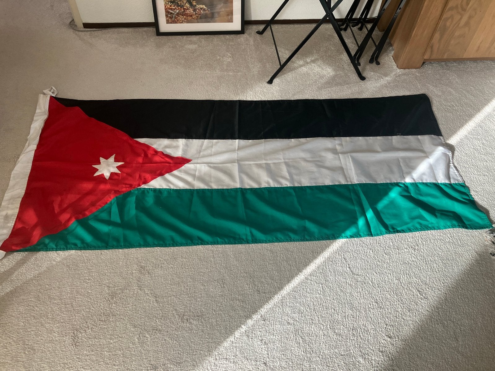 Flag Jordanië, Diversen, Vlaggen en Wimpels, Ophalen, Zo goed als nieuw