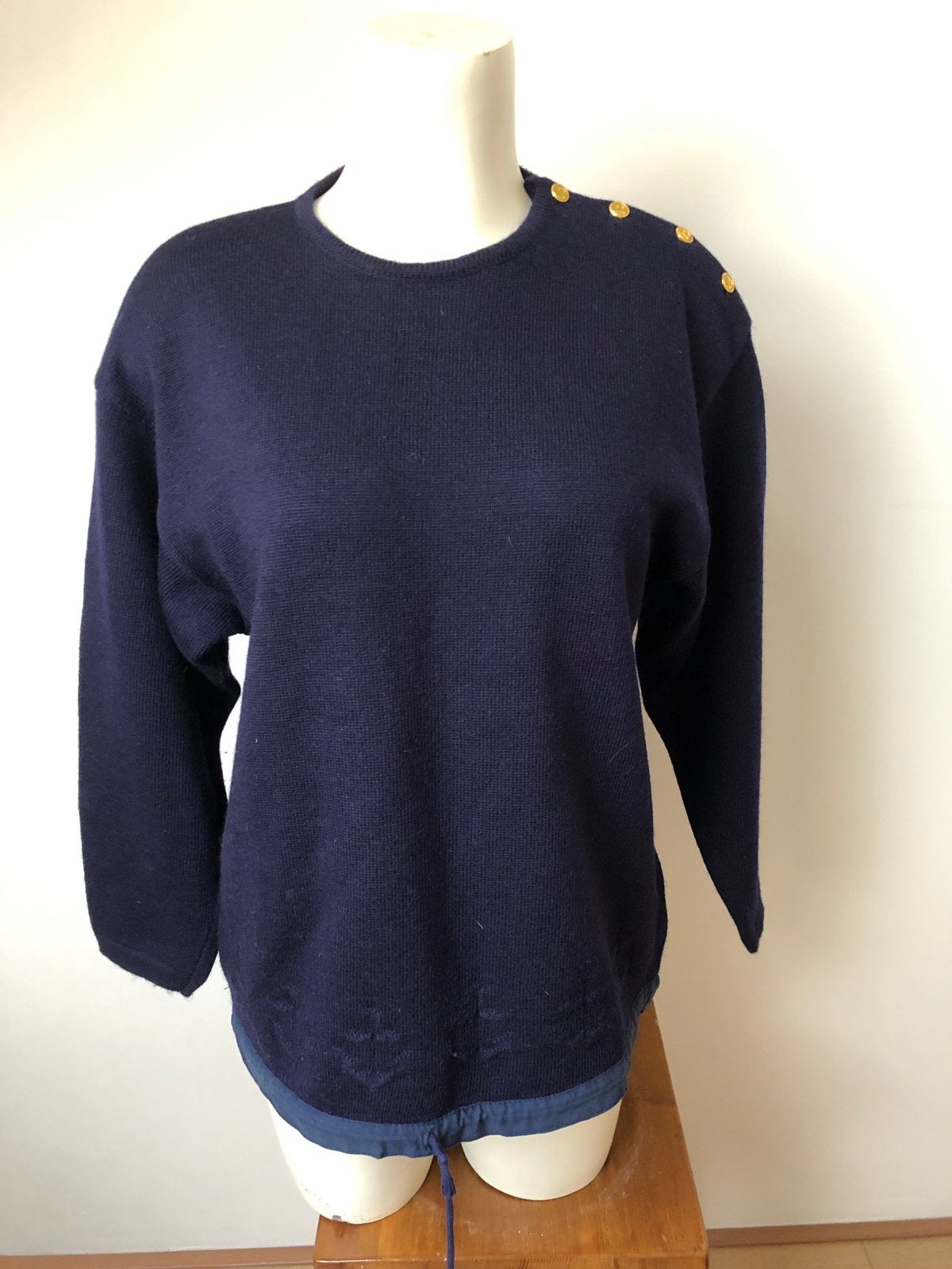 Metin donkerblauw wol wollen zeemanstrui 40, Maat 38/40 (M), Xx, Blauw, Ophalen of Verzenden
