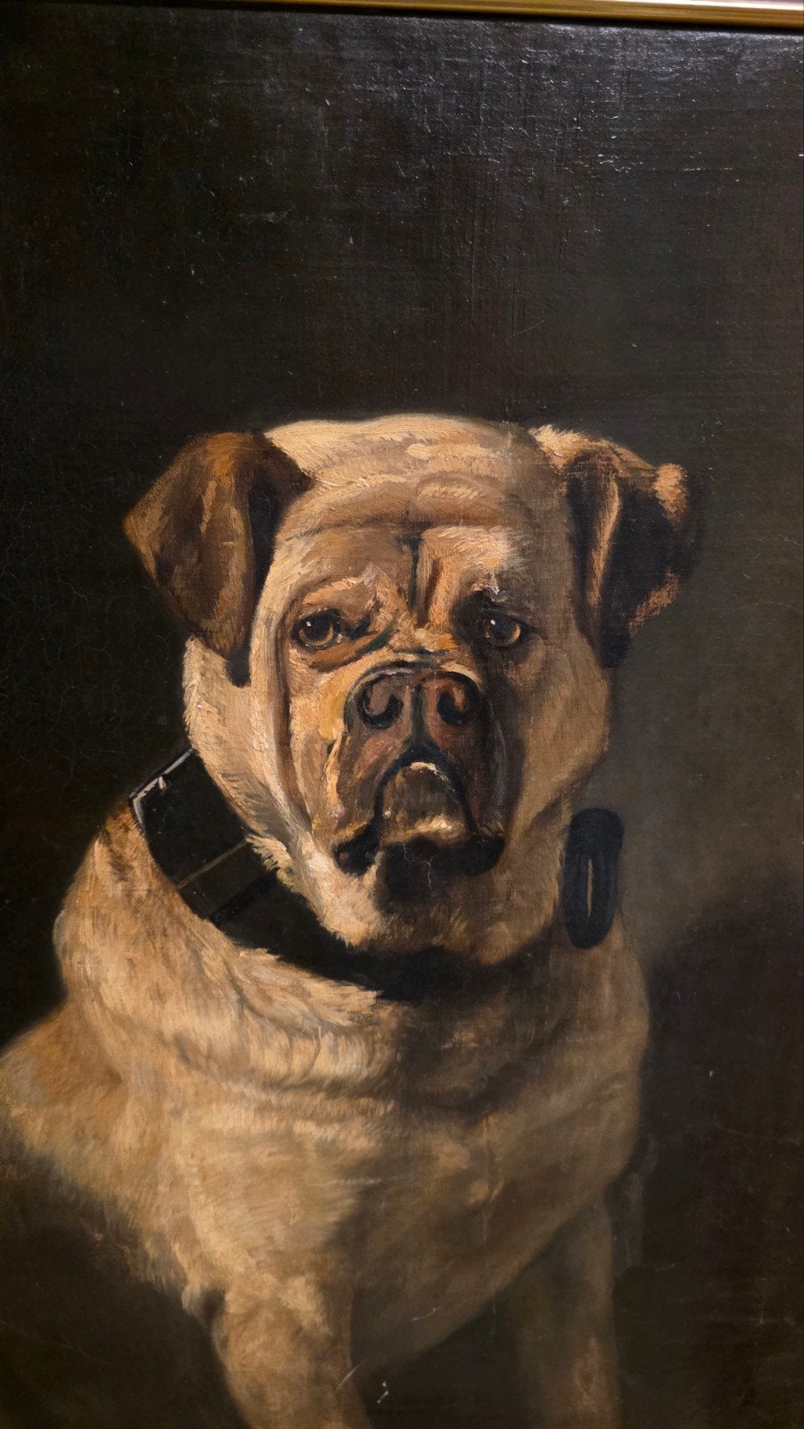 groot antiek schilderij van hond, Antiek en Kunst, Ophalen