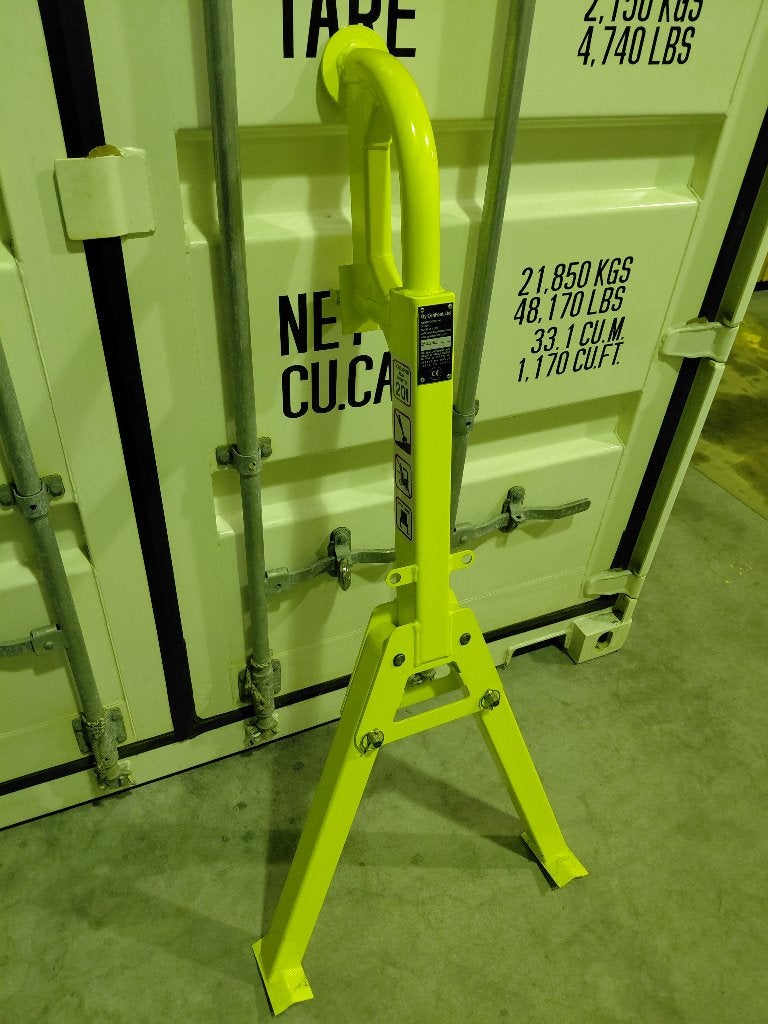 ConFoot zeecointainer steunpoten, Ophalen