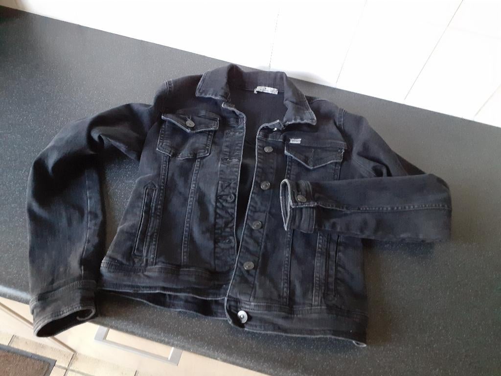 Ltb jeansjack blue addicted maat 170, 15 jaar zwart z.g.a.n., Kinderen en Baby's, Kinderkleding | Maat 170, Meisje, Ophalen of Verzenden