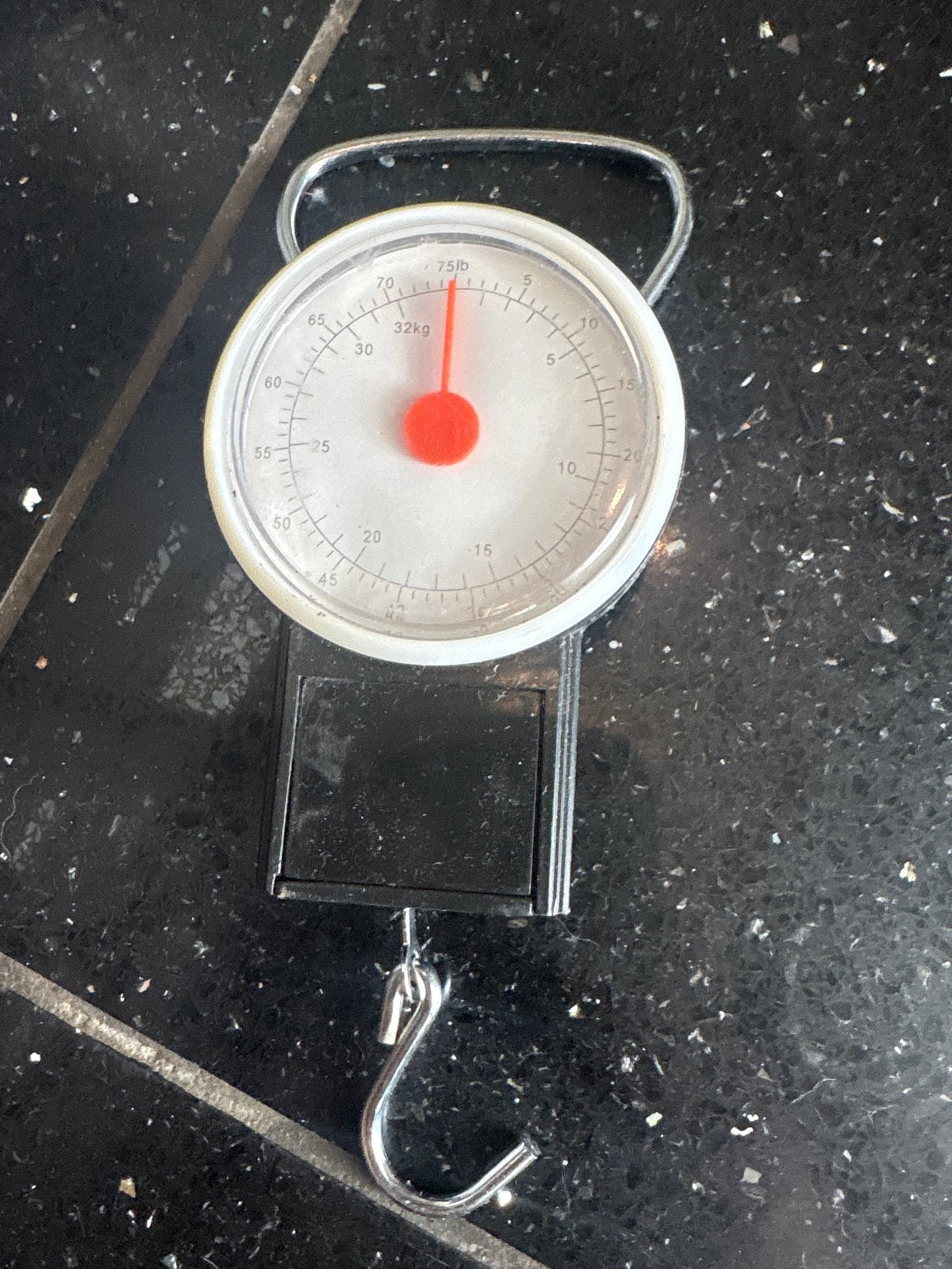 Analoge hangweegschaal tot 32 kg, Gebruikt, Analoog, Ophalen of Verzenden, 500 gram of grover